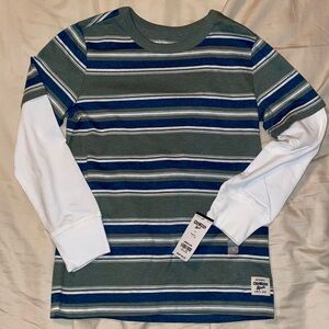 Oshkosh B'Gosh Boys Striped Long Sleeve T-Shirt, Size 6, NWT